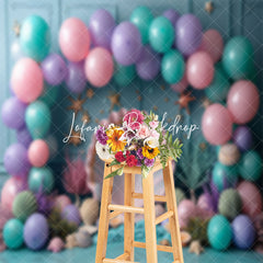 Lofaris Undersea Shell Starfish Mermaid Cake Smash Backdrop