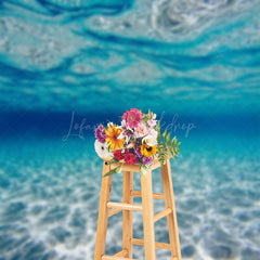 Lofaris Underwater Blue Ocean Natural Scenery Photo Backdrop