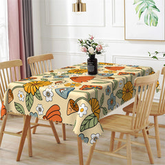 Lofaris Unique Garden Tropics botanical Yellow Tablecloth