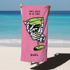 Lofaris Until Death Do Us Custom Name Beach Towel for Couple