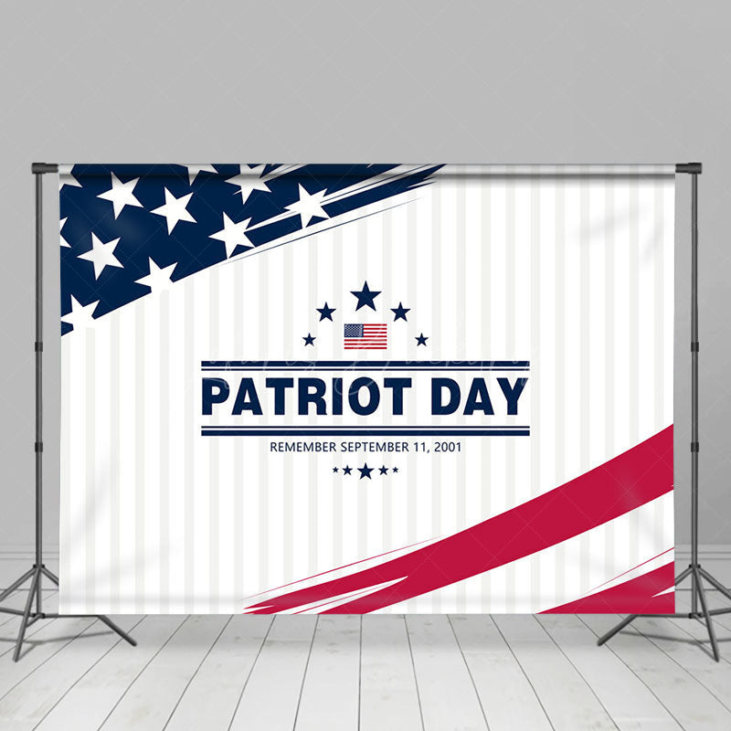 Lofaris Usa Flag Condolences Stripe Patriot Day Backdrop