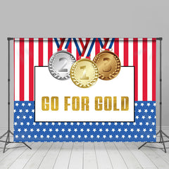 Lofaris Usa Flag Go For Gold Medals Sports Olympic Backdrop