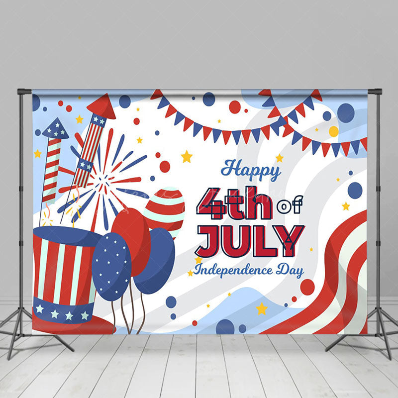 Lofaris Usa Flag Happy 4th Of July Independence Day Backdrop