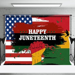 Lofaris Usa Flag Happy Juneteenth Day Backdrop Decorations