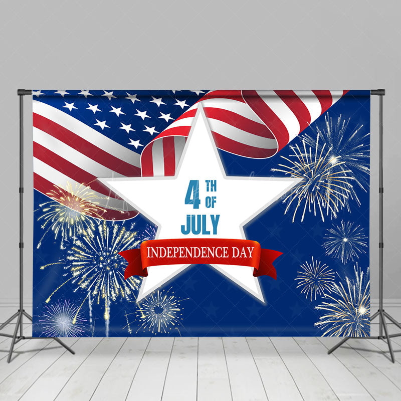 Lofaris Usa Flag Star 4th Of July Independence Day Backdrop