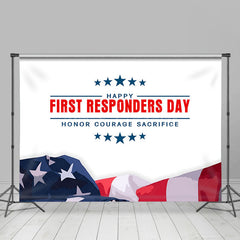 Lofaris Usa Flag Stars Happy First Responders Day Backdrop