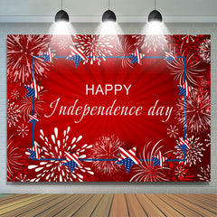 Lofaris USA Flag Stars Red Happy Independence Day Backdrop