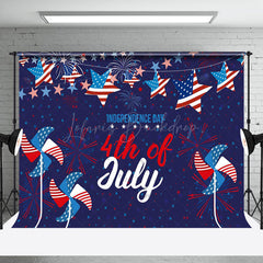 Lofaris Usa Flag Stars Windmills Independence Day Backdrop