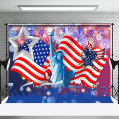 Lofaris Usa Flag Statue Of Liberty Independence Day Backdrop