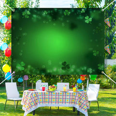 Lofaris Vague Green Clovers Bokeh St Patricks Day Backdrop