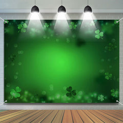 Lofaris Vague Green Clovers Bokeh St Patricks Day Backdrop