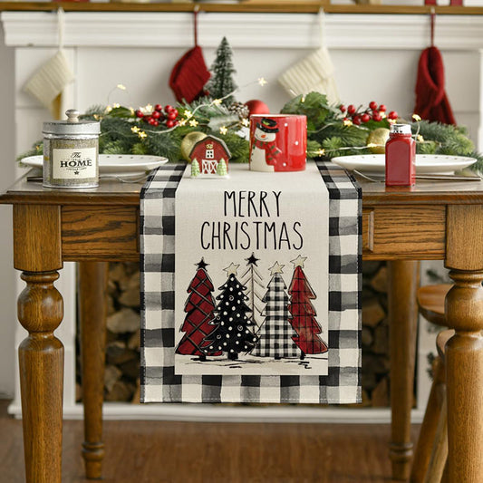 Lofaris Red Plaid Christmas Table Napkins Cloth for Decor