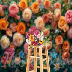 Lofaris Various Flowers Fine Art Backdrop For Photo Studio