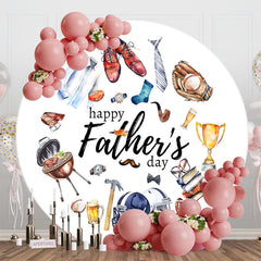 Lofaris Various Gifts Rugby White Fathers Day Round Backdrop