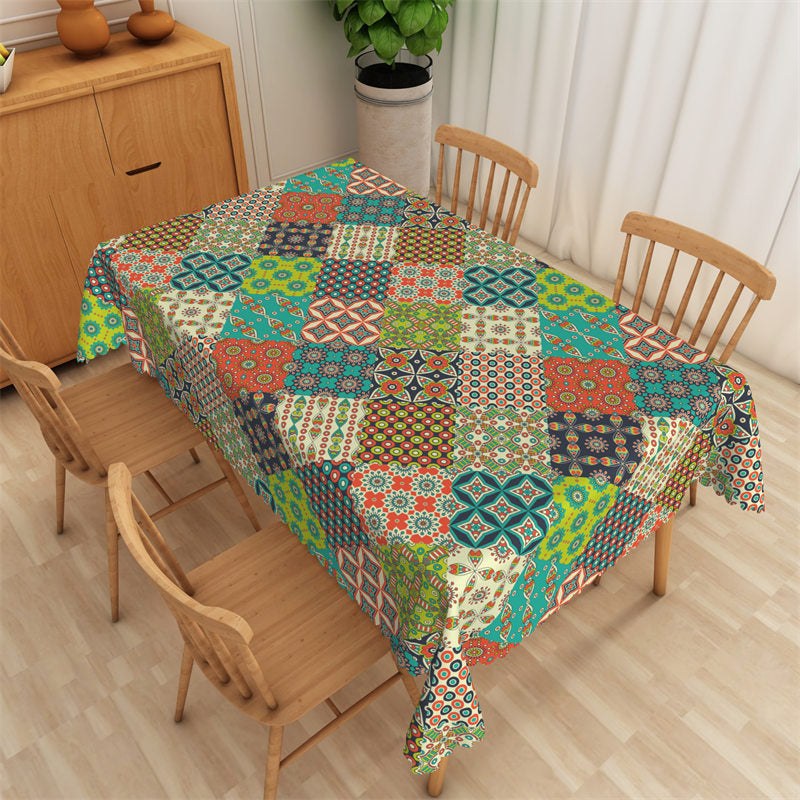 Lofaris Various Patterns Splice Plaid Rectangle Tablecloth