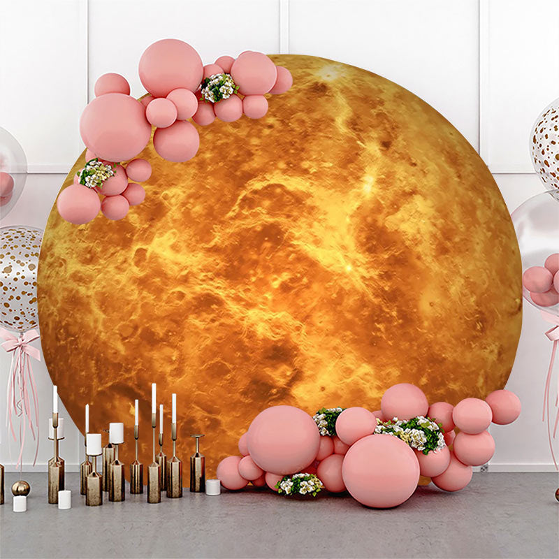 Lofaris Venus Surface Texture Planet Circle Birthday Backdrop