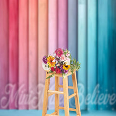 Lofaris Vertical Striped Color Wall Cake Smash Backdrop