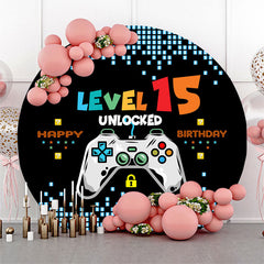 Lofaris Video Games Style Happy 15th Birthday Backdrop For Boy