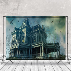 Lofaris Vintage Abandoned Villa Bird Halloween Backdrop