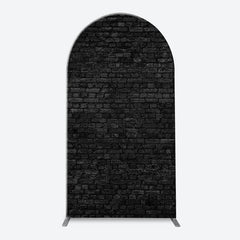 Lofaris Vintage Art Black Brick Wall Arch Photography Backdrop