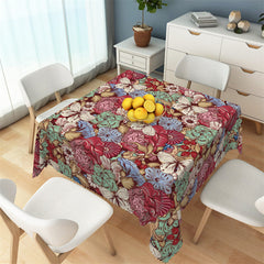 Lofaris Vintage Blooming Flower Pattern Rectangle Tablecloth