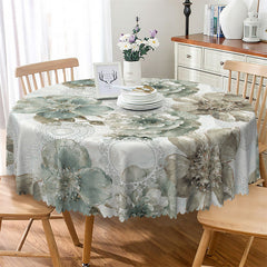 Lofaris Vintage Blooming Flowers Pattern Round Tablecloth