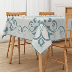 Lofaris Vintage Blue Pattern Dining Room Rectangle Tablecloth