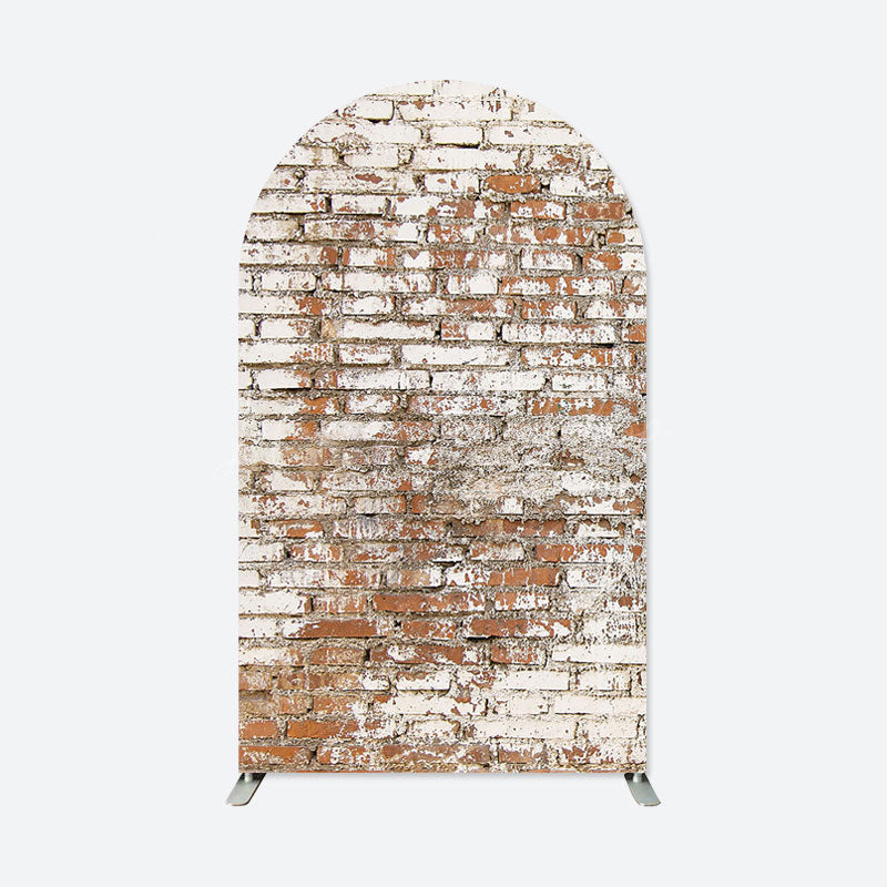 Lofaris Vintage Brick Wall Party Semicircle Arch Backdrop