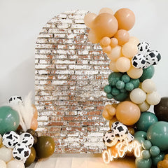 Lofaris Vintage Brick Wall Party Semicircle Arch Backdrop