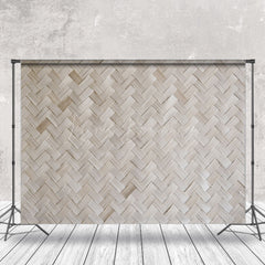 Lofaris Vintage Brown Bamboo Mat Wooden Photo Booth Backdrop