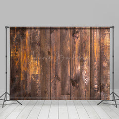 Lofaris Vintage Brown Vertical Wood Grain Party Bakcdrop