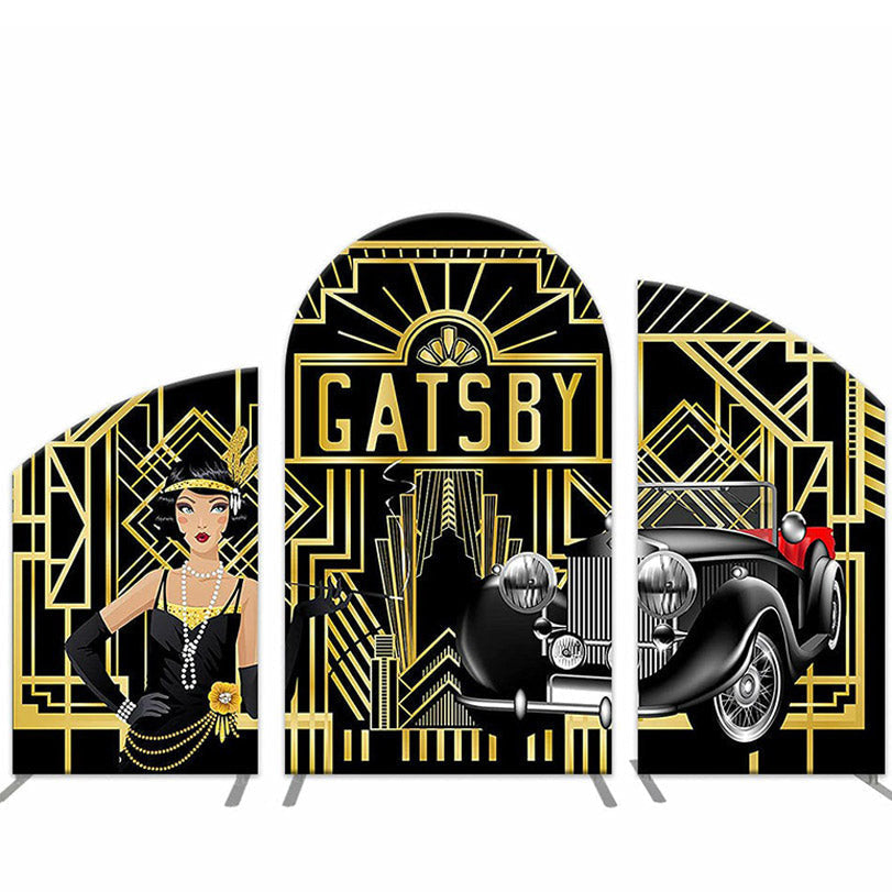 Lofaris Vintage Car The Great Catsby Beauty Arch Backdrop Kit