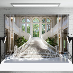 Lofaris Vintage Cascading Staircase Architecture Backdrop