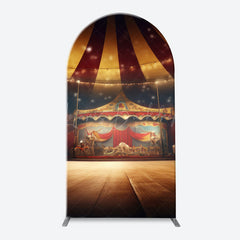 Lofaris Vintage Circus Tent Stage Arch Birthday Backdrop