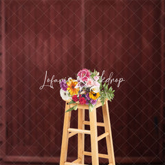 Lofaris Vintage Claret Wooden Door Photography Cloth Backdrop