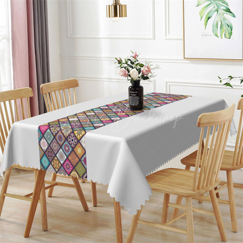 Lofaris Vintage Ethnic Design Boho Rectangle Tablecloth