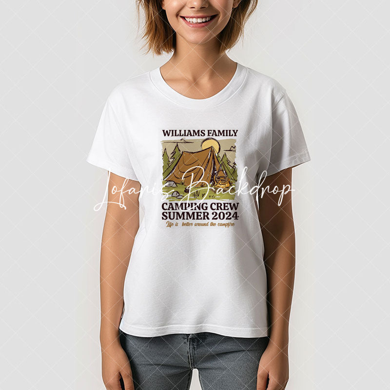 Lofaris Vintage Family Reunion Camping Crew T-Shirt