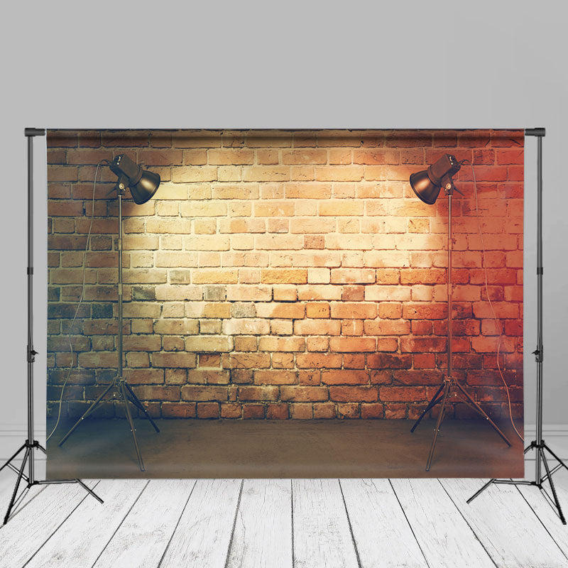 Lofaris Vintage Floor Red Brick Wall Photo Booth Backdrop