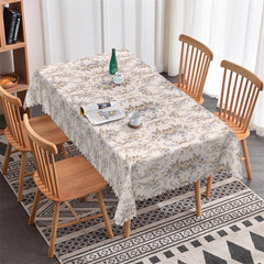 Lofaris Vintage Flowers Plant Rectangle Tablecloth For Party