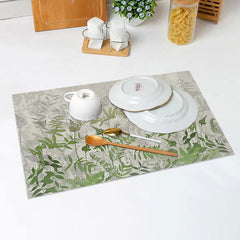 Lofaris Vintage Grey Natural Greenery Set Of 4 Placemats