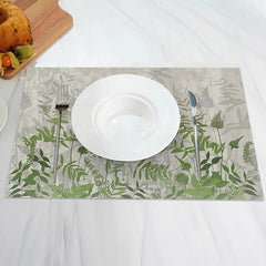 Lofaris Vintage Grey Natural Greenery Set Of 4 Placemats