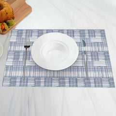 Lofaris Vintage Horizontal Vertical Line Set Of 4 Placemats