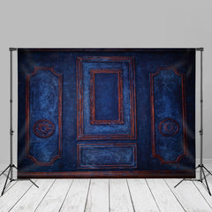 Lofaris Vintage Indigo Print Redwood Door Backdrop For Photo