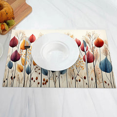 Lofaris Vintage Natural Leaves Dining Set Of 4 Placemats