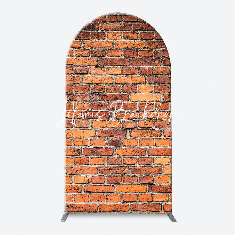 Lofaris Vintage Red Brick Wall Arch Backdrop For Birthday