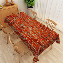 Lofaris Vintage Red Brick Wall Pattern Rectangle Tablecloth