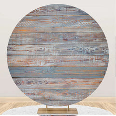 Lofaris Vintage Rustic Wooden Wall Textured Circle Backdrop