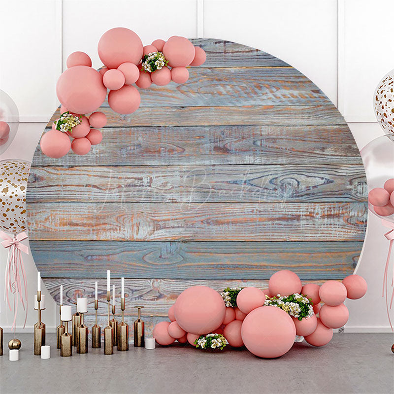 Lofaris Vintage Rustic Wooden Wall Textured Circle Backdrop