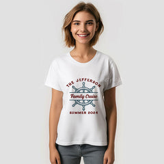 Lofaris Vintage Ship Wheel Logo Family Cruise Vacation TShirt