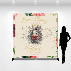 Lofaris Vintage Some Bunny Custom Kids Birthday Backdrop